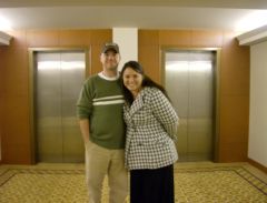 My hubby and me at the Lucerna