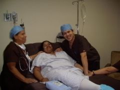 Nurses getting me ready for surgery with Dr. Zo