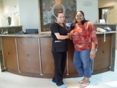 Recepcionist & me