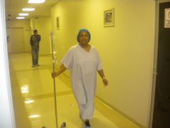 Me walking 45mins post op-a bit woozy but feeling good