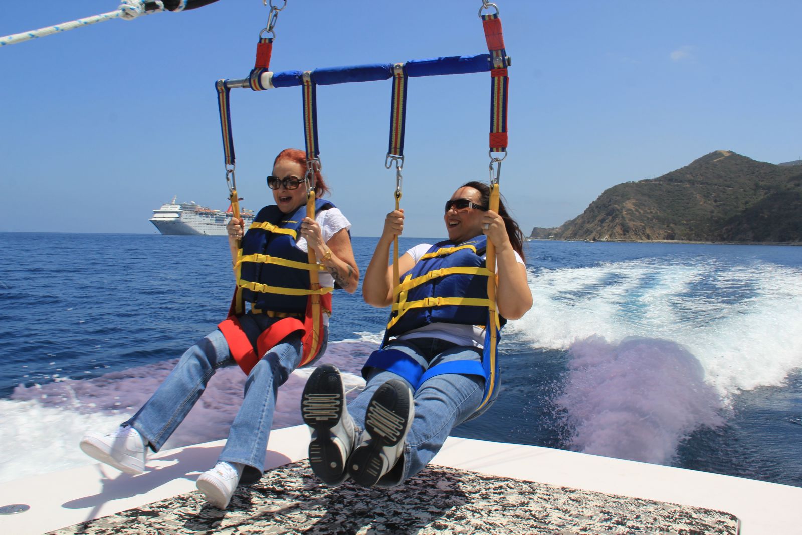 Parasailing with BFF Darlene on Catalina Island May 18-22 2014